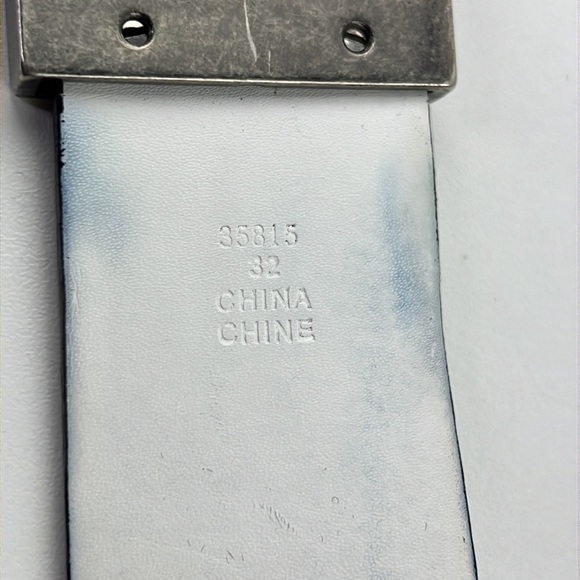 Guess 4 Way Black/white Leather Belt - Picture 5 of 10